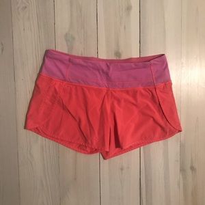 Pink Lululemon Run Time Short - Size 6